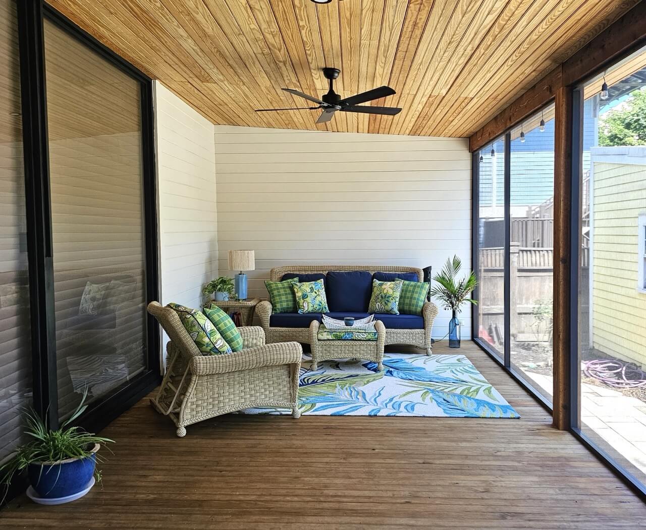 Screened porch inside 1 Large